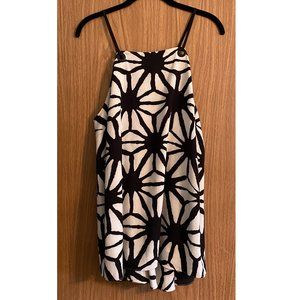 Vince Camuto Black & White Spaghetti Strap Tank - Sz: L